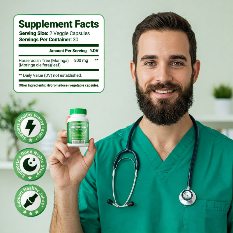 Simplemori Moringa Powder Capsules